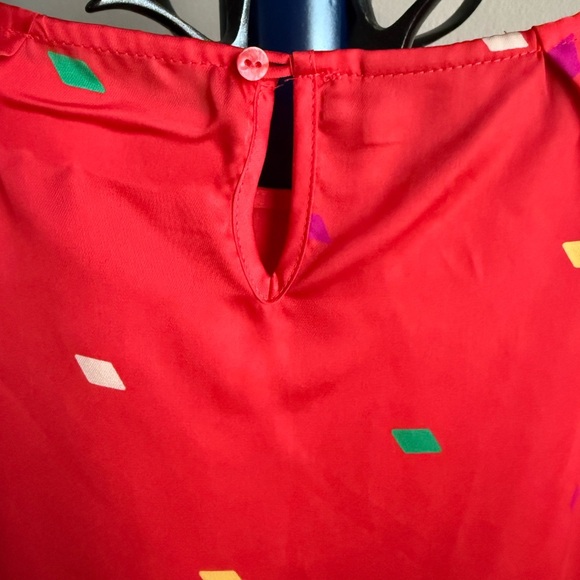 Apostrophe Women's Red Ruffle Sleeve Blouse, Size Large - Picture 5 of 8